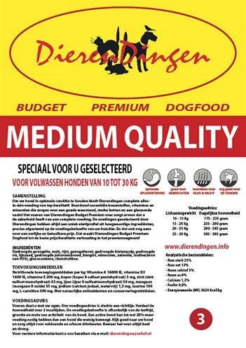 Merkloos Budget Premium Dogfood Adult Medium
