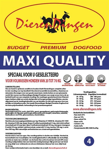 Merkloos Budget Premium Dogfood Adult Maxi Quality